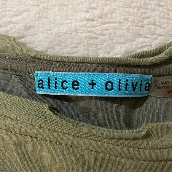 Alice + Olivia Green Top / Size M - Picture 3 of 7